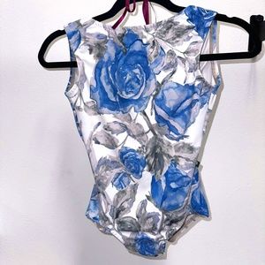 Luckyleo Blue flower Leotards